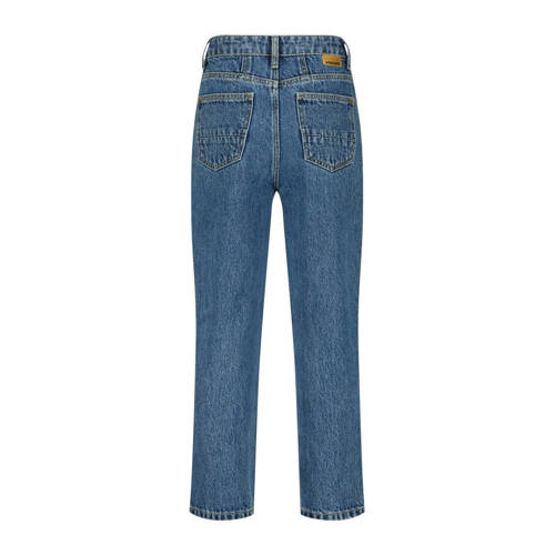 VINGINO straight fit jeans met sterren mid blue wash Blauw Meisjes Denim 128