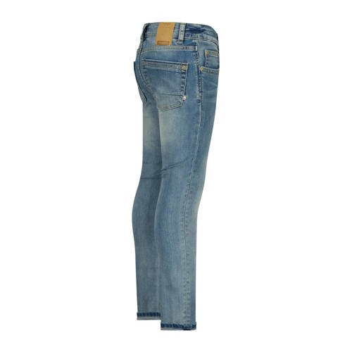 VINGINO skinny jeans Anzio light indigo Blauw Jongens Stretchdenim Effen 134