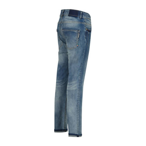 VINGINO tapered fit jeans Giovanni mid blue wash Blauw Jongens Stretchdenim 128