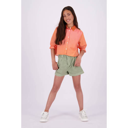 Vingino blouse koraalroze/oranje Meisjes Katoen Klassieke kraag Effen