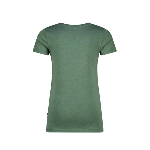 VINGINO T-shirt groen Jongens Katoen Ronde hals Effen 128