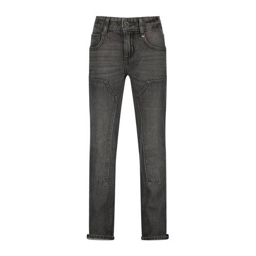 Vingino regular fit jeans dark grey vintage Grijs Jongens Denim Effen