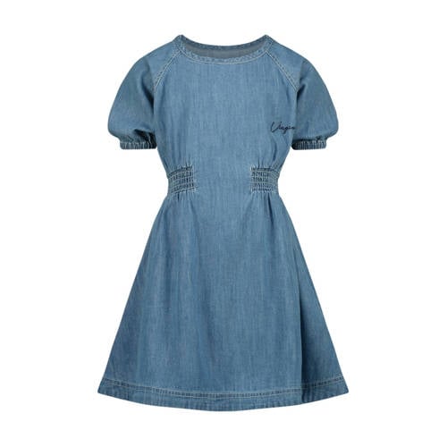 VINGINO spijkerjurk mid blue wash Blauw Meisjes Denim Ronde hals Effen 128