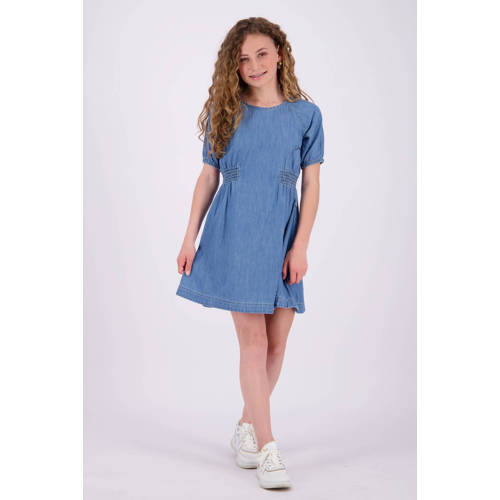 VINGINO spijkerjurk mid blue wash Blauw Meisjes Denim Ronde hals Effen 128