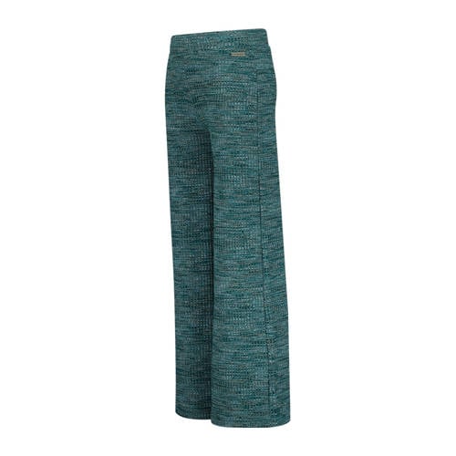 VINGINO gemêleerde wide leg broek petrol Blauw Meisjes Polyester Melée 128