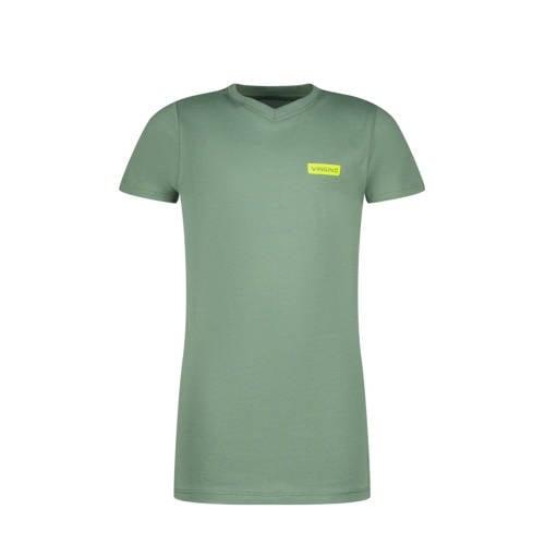 VINGINO T-shirt set van 2 zachtgroen aquablauw Jongens Katoen V-hals 128