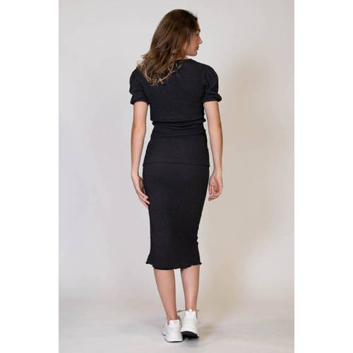 love2wait zwangerschapsrok zwart Dames Polyester Effen XS