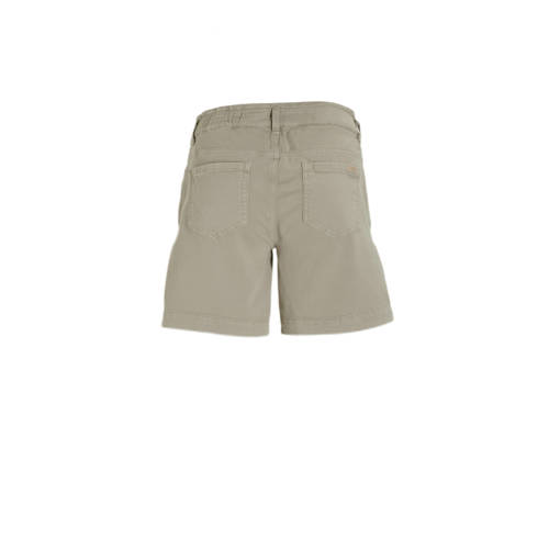 love2wait regular fit short zand Korte broek Beige Dames Stretchdenim Effen 26