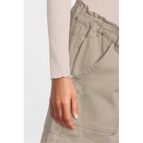 love2wait regular fit short zand Korte broek Beige Dames Stretchdenim Effen 26