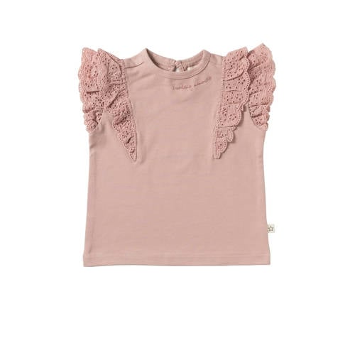 Your Wishes T-shirt Piper roze Meisjes Stretchkatoen Ronde hals Effen - 104