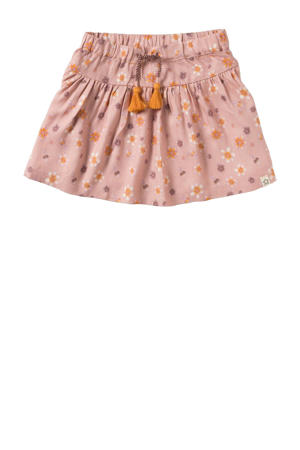 gebloemde rok Martha roze/oranje/lila