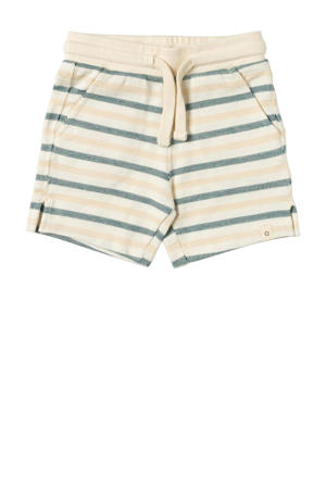 gestreepte sweatshort Joe offwhite/ecru/blauw