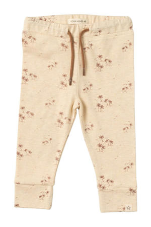 baby regular fit broek Calle met all over print offwhite