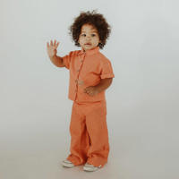thumbnail: Oranje meisjes Your Wishes flared broek Bar van katoen met regular waist, elastische tailleband en effen