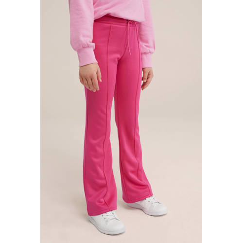 WE Fashion broek roze Meisjes Gerecycled polyester Effen 98