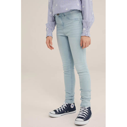 WE Fashion Blue Ridge super skinny jegging light blue denim Jeans Blauw Meisjes Stretchdenim 104