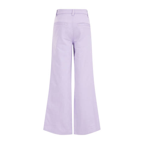 WE Fashion Blue Ridge high waist wide leg broek lila Jeans Paars Meisjes Denim 134