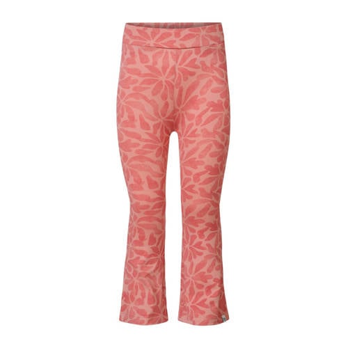 Noppies flared legging met all over print roze Meisjes Stretchkatoen All over print