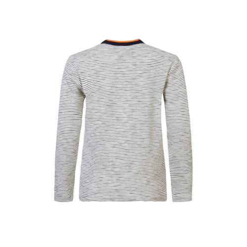 Noppies gestreepte longsleeve wit Jongens Katoen Ronde hals Streep 104