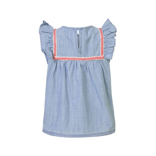 Noppies blouse Eastmont blauw Meisjes Katoen Ronde hals Effen 92
