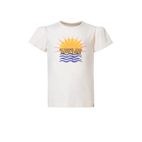 Noppies T-shirt Espy met printopdruk wit Meisjes Katoen Ronde hals Printopdruk - 104