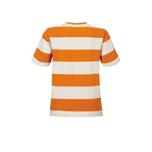 Noppies gestreept T-shirt Deltaville oranje Jongens Katoen Ronde hals Streep 104