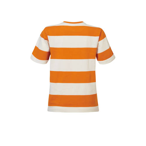 Noppies gestreept T-shirt Deltaville oranje Jongens Katoen Ronde hals Streep 92
