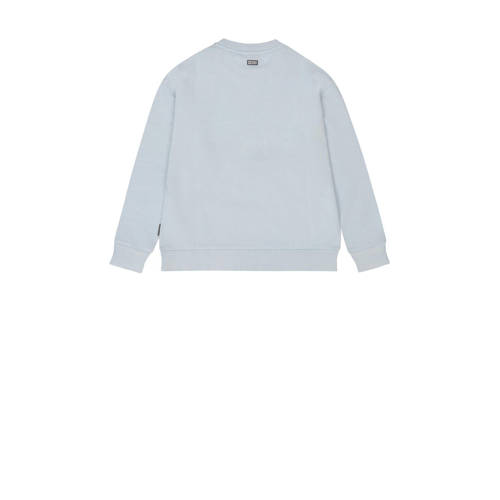 Tumble 'n Dry sweater Gino met printopdruk grijsblauw Printopdruk 104
