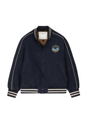 thumbnail: Blauwe jongens Tumble 'n Dry bomberjack zomer Sevan navy van polyester met lange mouwen, ronde hals en drukknoopsluiting