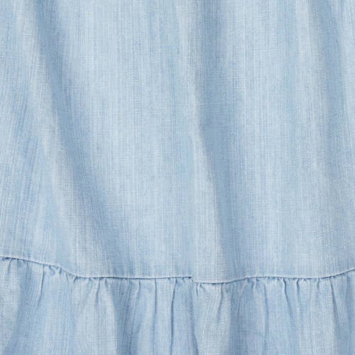 Tumble 'n Dry trapeze jurk Cape Coral denim light stonewash Blauw Meisjes Katoen Ronde hals 158 164