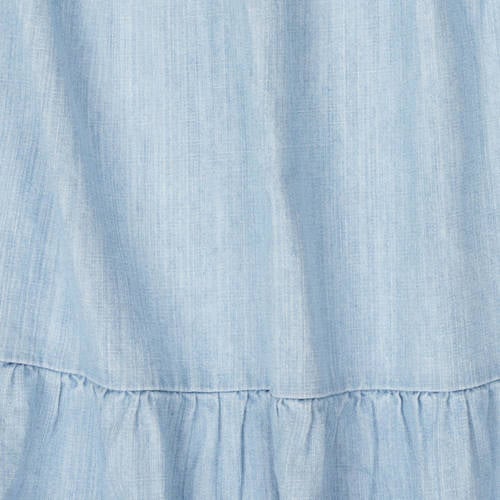 Tumble 'n Dry trapeze jurk Cape Coral denim light stonewash Blauw Meisjes Katoen Ronde hals 122