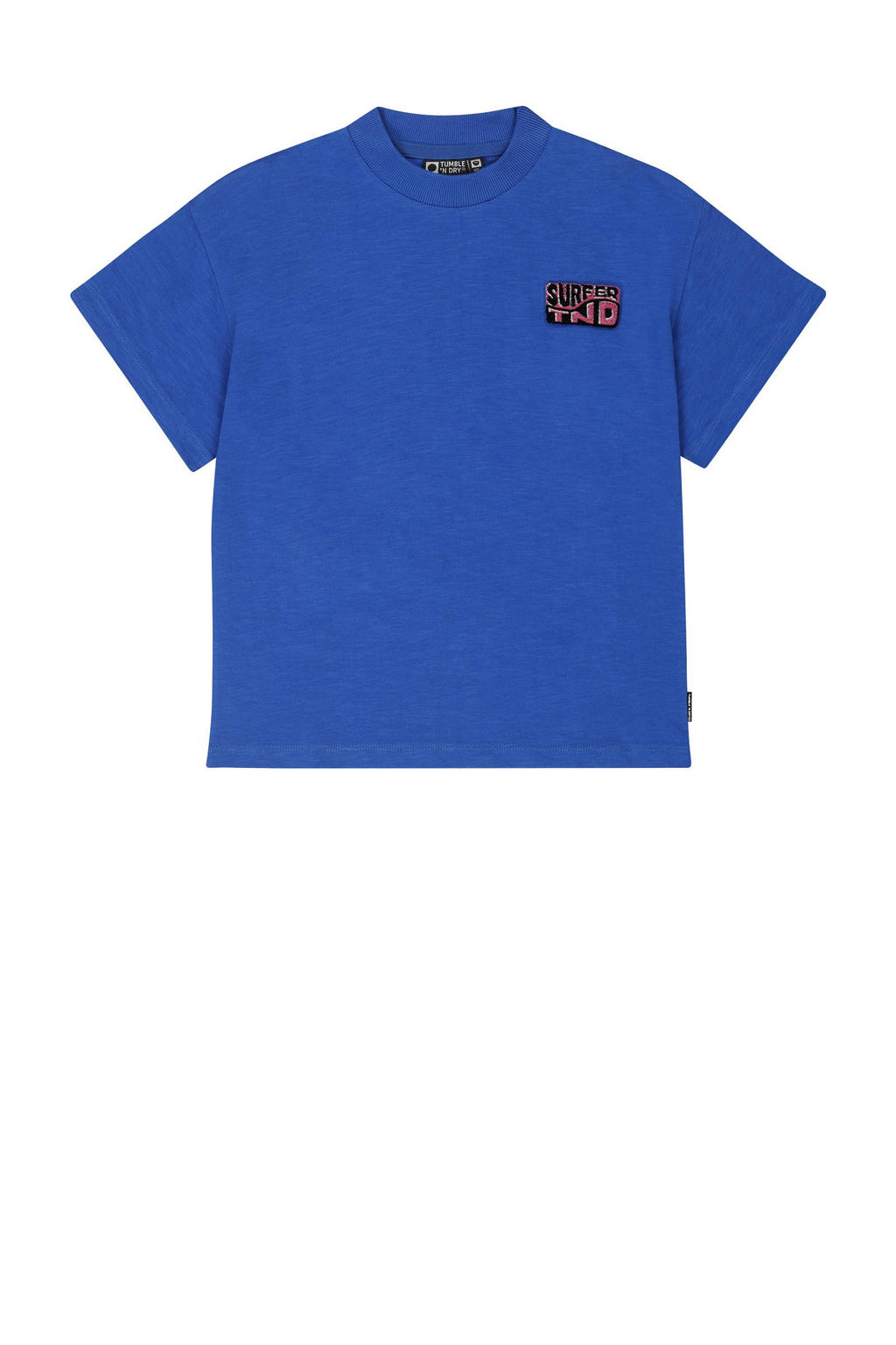 Blauwe jongens Tumble 'n Dry T-shirt Juno Beach met korte mouwen en ronde hals