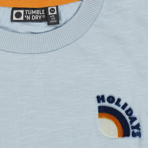Tumble 'n Dry T-shirt Lucca grijsblauw Jongens Katoen Ronde hals Effen 92