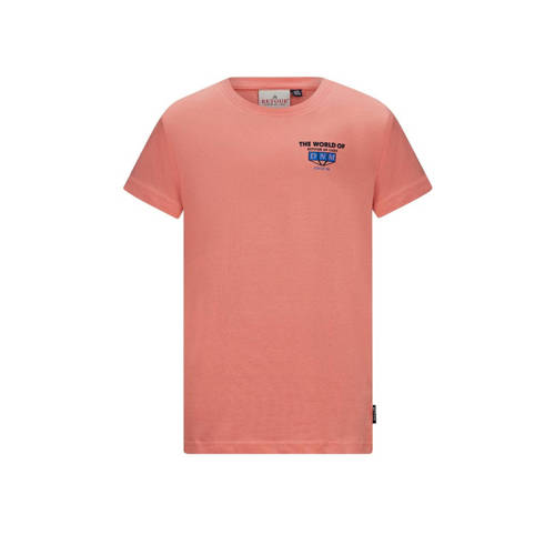 Retour Jeans T-shirt Zeb met printopdruk koraal Oranje Jongens Katoen Ronde hals