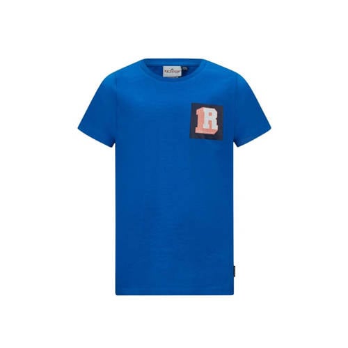 Retour Jeans T-shirt Orlando met printopdruk felblauw Jongens Katoen Ronde hals