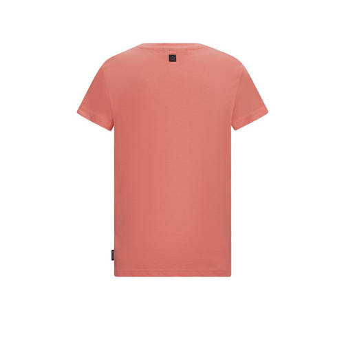 Retour Jeans T-shirt Raoul met printopdruk koraal Oranje Jongens Katoen Ronde hals 116