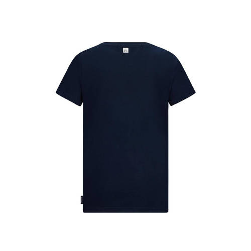 Retour Jeans T-shirt William met printopdruk donkerblauw Jongens Katoen Ronde hals 116