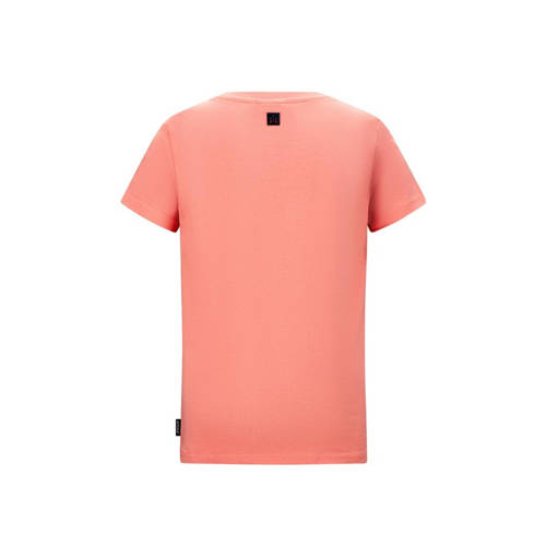 Retour Jeans T-shirt Abram koraal Oranje Jongens Katoen Ronde hals Effen 116