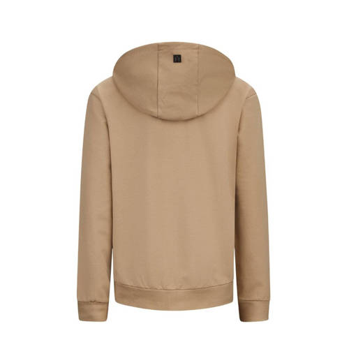 Retour Jeans sweatvest Charlie met printopdruk zand Beige Jongens Stretchkatoen Capuchon 134 140