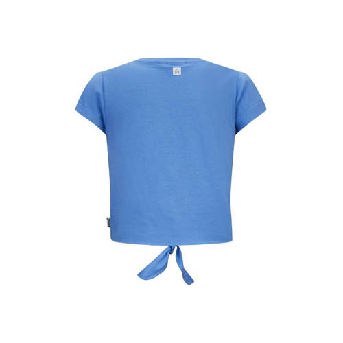 Retour Jeans T-shirt Nice met printopdruk hemelsblauw Meisjes Katoen Ronde hals 116