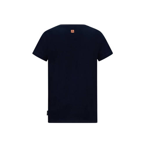 Retour Jeans T-shirt Orlando met printopdruk donkerblauw Jongens Katoen Ronde hals 158 164