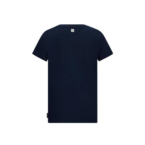 Retour Jeans T-shirt Zeb met printopdruk donkerblauw Jongens Katoen Ronde hals 116