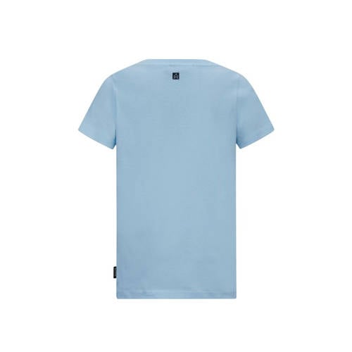Retour Jeans T-shirt Orlando met printopdruk lichtblauw Jongens Katoen Ronde hals 116