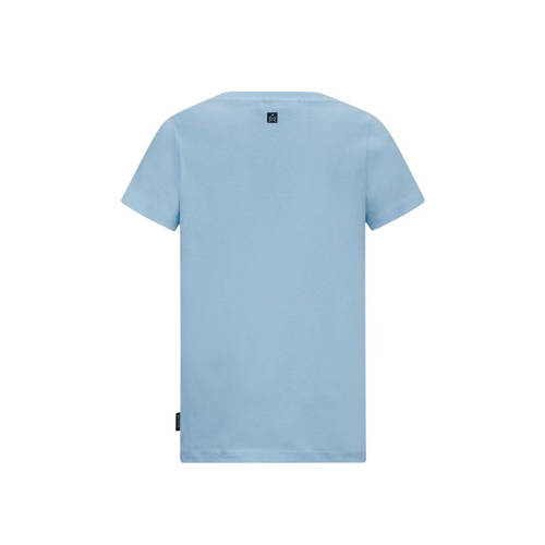 Retour Jeans T-shirt Orlando met printopdruk lichtblauw Jongens Katoen Ronde hals 158 164