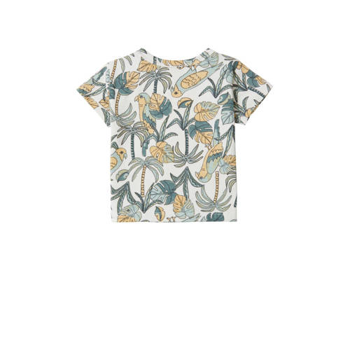 Noppies baby T-shirt met all over print wit Jongens Katoen Ronde hals All over print 74