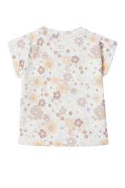 thumbnail: Noppies baby gebloemd T-shirt Camas zachtoranje/lila/wit