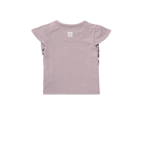 Noppies baby T-shirt paars Meisjes Biologisch katoen Ronde hals Effen 74