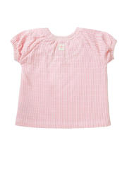 thumbnail: , roze en witte meisjes Noppies baby gestreepte top van katoen met kapmouwtjes, ronde hals en textuur
