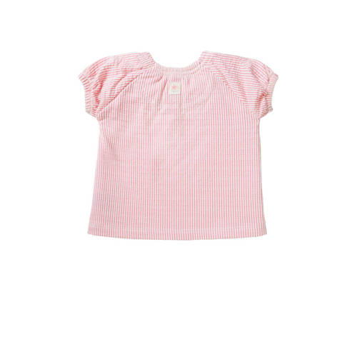 Noppies baby gestreepte top roze wit Meisjes Katoen Ronde hals Streep 80