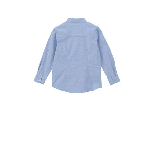 S.Oliver overhemd lichtblauw Jongens Katoen Opstaande kraag Effen 104 110
